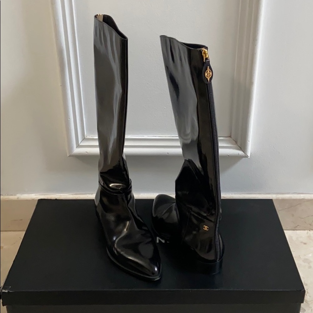 Black Chanel Boots